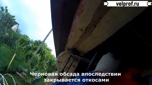 Монтаж обсады (окосячка). Окна в деревянном доме.