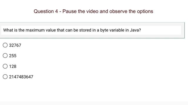 Java Full Course 8: MCQs on Primitive Data Types in Java