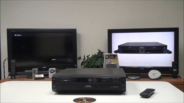 TOSHIBA 5 DISC DVD/CD PLAYER CAROUSEL EXCHANGE SYSTEM WITH COMPONENT VIDEO SD-K615U PRODUCT DEMO смотреть онлайн