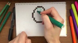 ??? Как нарисовать АЛМАЗ ИЗ МАЙНКРАФТА по клеточкам