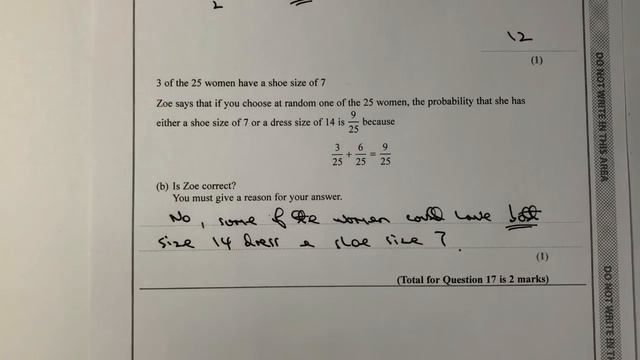 Edexcel GCSE Maths Foundation Paper 2017 - Paper 3 Questions 13 - 20 смотреть онлайн