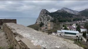 ?Судак 1 января 2023. Судакская крепость (Генуэзская). Санаторий «Сокол». Крым  #новыйгод #горы