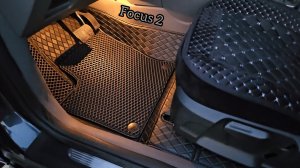 3D Коврики в салон Ford Focus 2 Рестайлинг + Эва ковры + Накидки на сиденья. Серьезный Аппарат