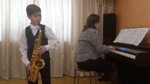 Яшков Пётр, саксофон,  9 лет, А. Бородин "Половецкие пляски", С. Рахманинов "Итальянская полька"