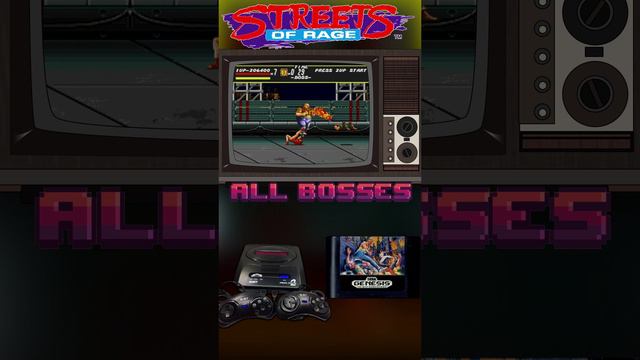 Streets of Rage - All bosses #shorts #genesis #retro #action #allboss.