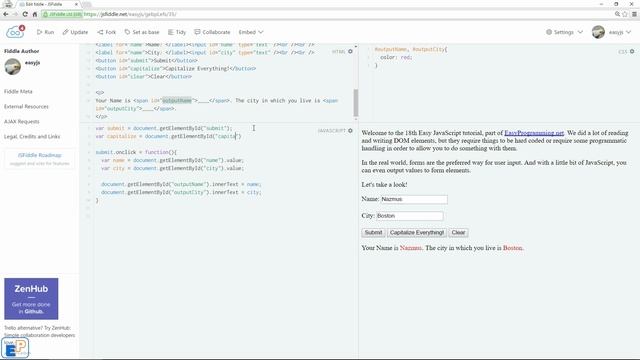 Easy JavaScript - How to Read & Write HTML Form Data (18)