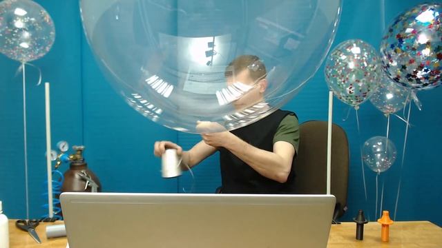 Надул метровый БАБЛС гелием и воздухом и уменьшил расход гелия в 10 раз! смотреть онлайн