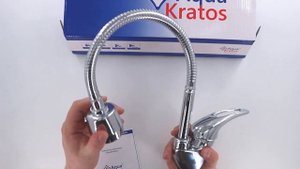 Смеситель для кухни AquaKratos АК0420 40 мм на гайке с гибким изливом