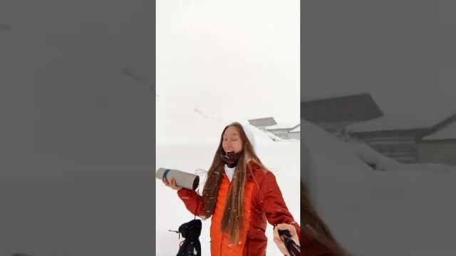 Сильный снегопад в Гудаури. Snowfall in Georgia Gudauri смотреть онлайн