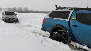 Алексей на Митсубиши Л 200 или монстр бездорожья по снежной целине