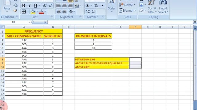 FREQUENCY FUNCTION IN EXCEL HINDI смотреть онлайн
