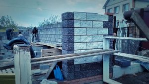 Гараж из бессер блока