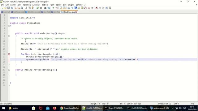 reverse each word in string java