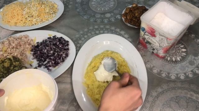 Салат "Ананас" Новогодний салат Необычное оформление салата Закусочный салат