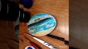 роспись на морском камне