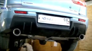 NEX® Mitsubishi Lancer X 2007+. Глушитель раздвоенный & насадки Ø101 мм. Негромко.Эффектно.Правильн