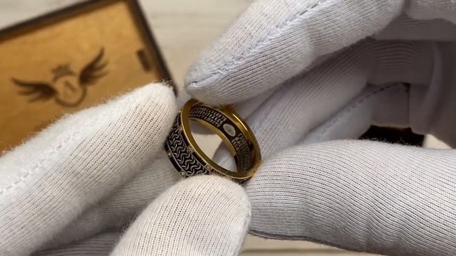 Кольцо серебряное женское / мужское. С текстом 22 Псалма