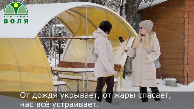 беседка зимой