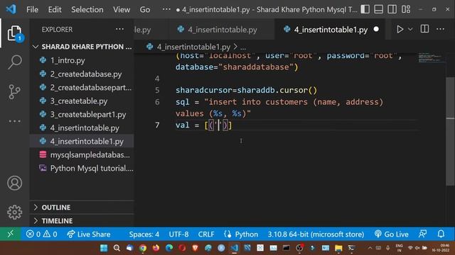 How to Insert Data into Table in MySQL Python || Python MySQL Tutorial in Hindi #4