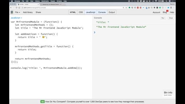 JavaScript Basics: How to create private & public functions in JavaScript with Module Pattern