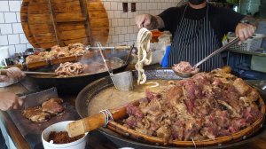 гигантский котел! лапша из говядины и свинины - тайская уличная еда