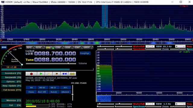 88 8 MHz Retro FM Birobidzhan May 162019 0200 UTC