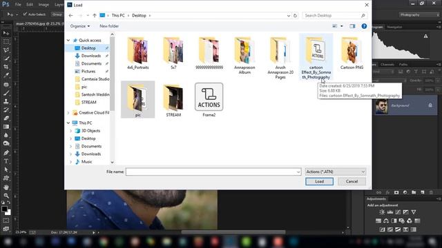 How To Make Cartoon Effects In One Click In Photoshop Cc In HINDI