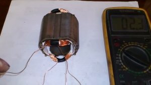 Перемотка статора (УШМ) болгарки, на коленке.  Motor rewinding