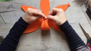 Тыква из цветной бумаги. Осенние поделки из бумаги своими руками. Творческое занятие для детей.