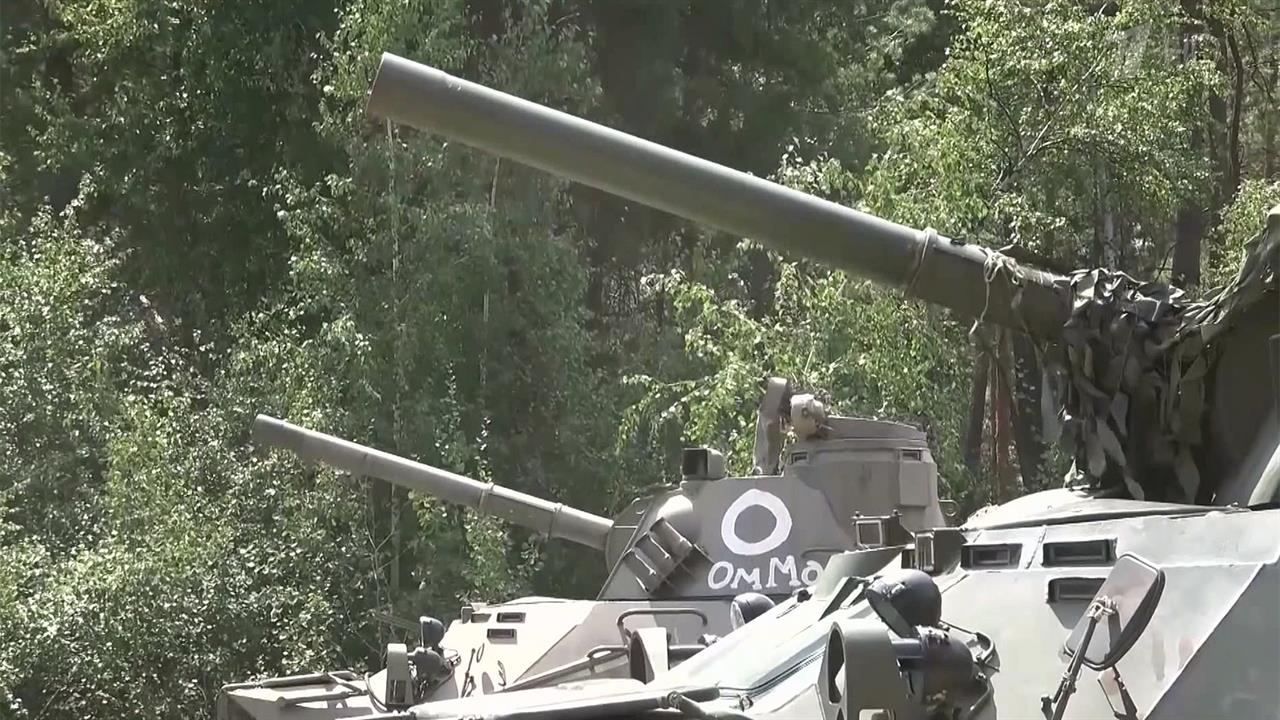Самоходные артиллерийские установки "Нона" уничтож...опление бронетехники и живой силы националистов