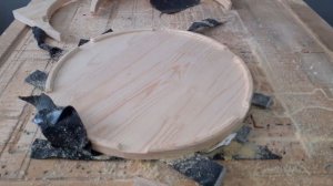 Поднос для пиццы из дерева.  Изготовление.