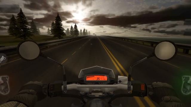 Едем на мотоцикле по загородной дороге в Traffic Rider #мотоцикл #игры смотреть онлайн