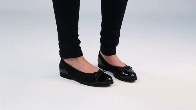 Gabor Temptation Black SuedePatent Casual Shoes