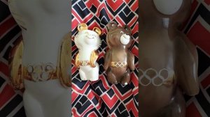 ФАРФОРОВЫЕ СТАТУЭТКИ СССР ЦЕНА, СТОИМОСТЬ 3500 ТИСЯЧИ. ОЛИМПИЙСКИЙ МИШКА. ПОЗОЛОТА.