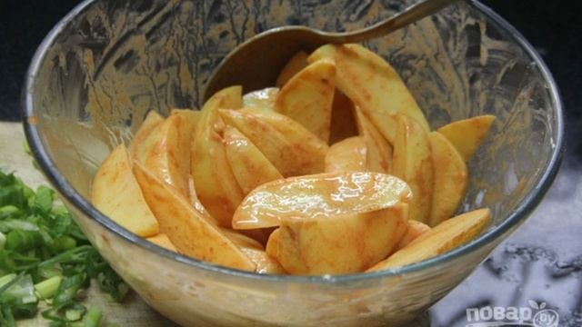Хрустящая жареная картошка с медом и специями