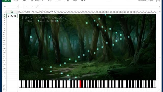 【Excelピアノ】ショパン エチュード10-1 смотреть онлайн