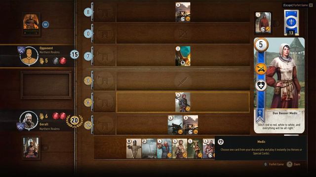 The Witcher 3: GWENT - Beating Vernon Roche смотреть онлайн