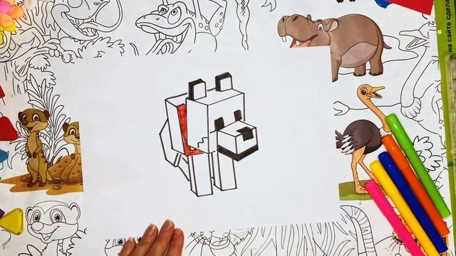 Как нарисовать легко ? ВОЛК МАЙНКРАФТ смотреть онлайн