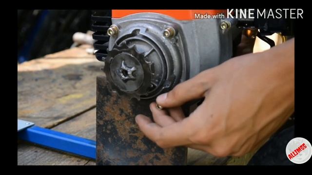 Крутая самоделка из триммера самокат с мотором...