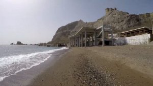 Судак 2020 - пляж напротив отеля Измир Судак