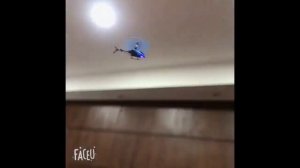 Вертолет для Детей Летающий от руки Shock Sky Синий вертолет