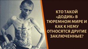 Кто такой "Додик" на зоне и как к нему относятся?