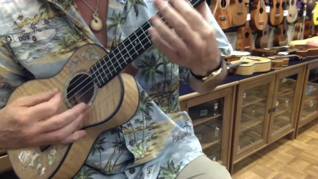 Ukulele Mania Demo; Alulu Nemo Clownfish) Inlay Curly Maple Tenor Ukulele #1030 @ Ukulele Mania, T смотреть онлайн