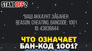 Что означает бан код 1001 в стандофф 2