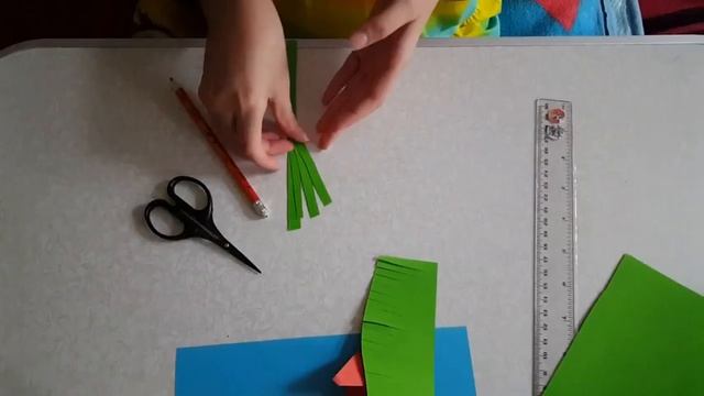 Тюльпаны Аппликация из цветной бумаги смотреть онлайн