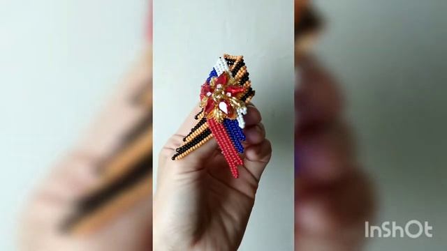 Брошь "Звезда"?к 9 мая/День Победы/своими руками из бисера/Star brooch ? by May 9/Victory Day смотреть онлайн