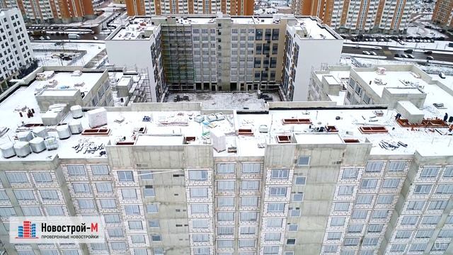 Обзор с воздуха Город-парк «Переделкино Ближнее» (аэросъемка: январь 2020 г.) смотреть онлайн