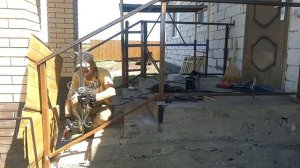 Перила уличные. Несложный вариант.