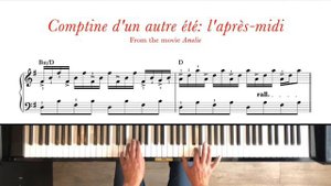 Comptine d'un autre été: l'après-midi. From: Amélie. Piano tutorial+sheet music. Early Intermediate