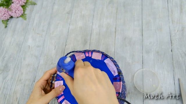 Чудесная Корзинка из Бельевой Веревки и Лент - Wonderful Basket with Clothesline Rope and Ribbons